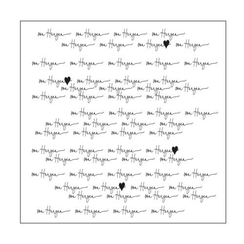 Prägeschablone: Mundart Stempel – von Herzen Flattersatz