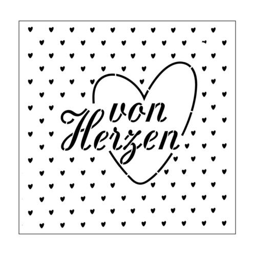 Stencil: Mundart Stempel – von Herzen