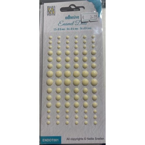 Klebepunkte: Nellie’s Choice – Enamel Dots – Weiß