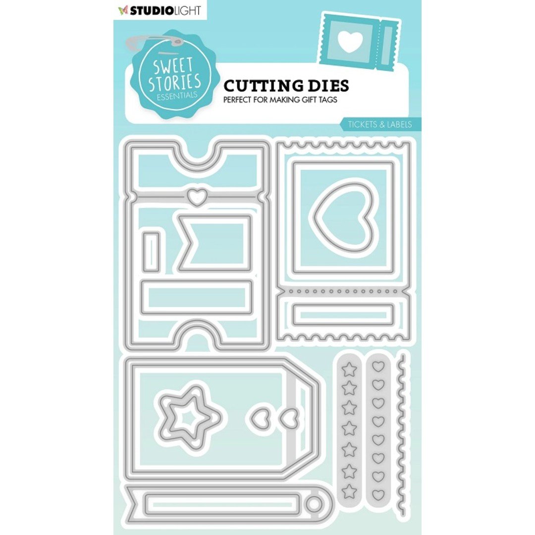 Stanzen: Studio Light - Sweet Stories - Cutting Die - Tickets & Labels