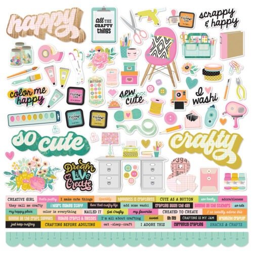 Kollektions-Kit: Simple Stories – Let’s Get Crafty – Collection Kit 12×12 Inch