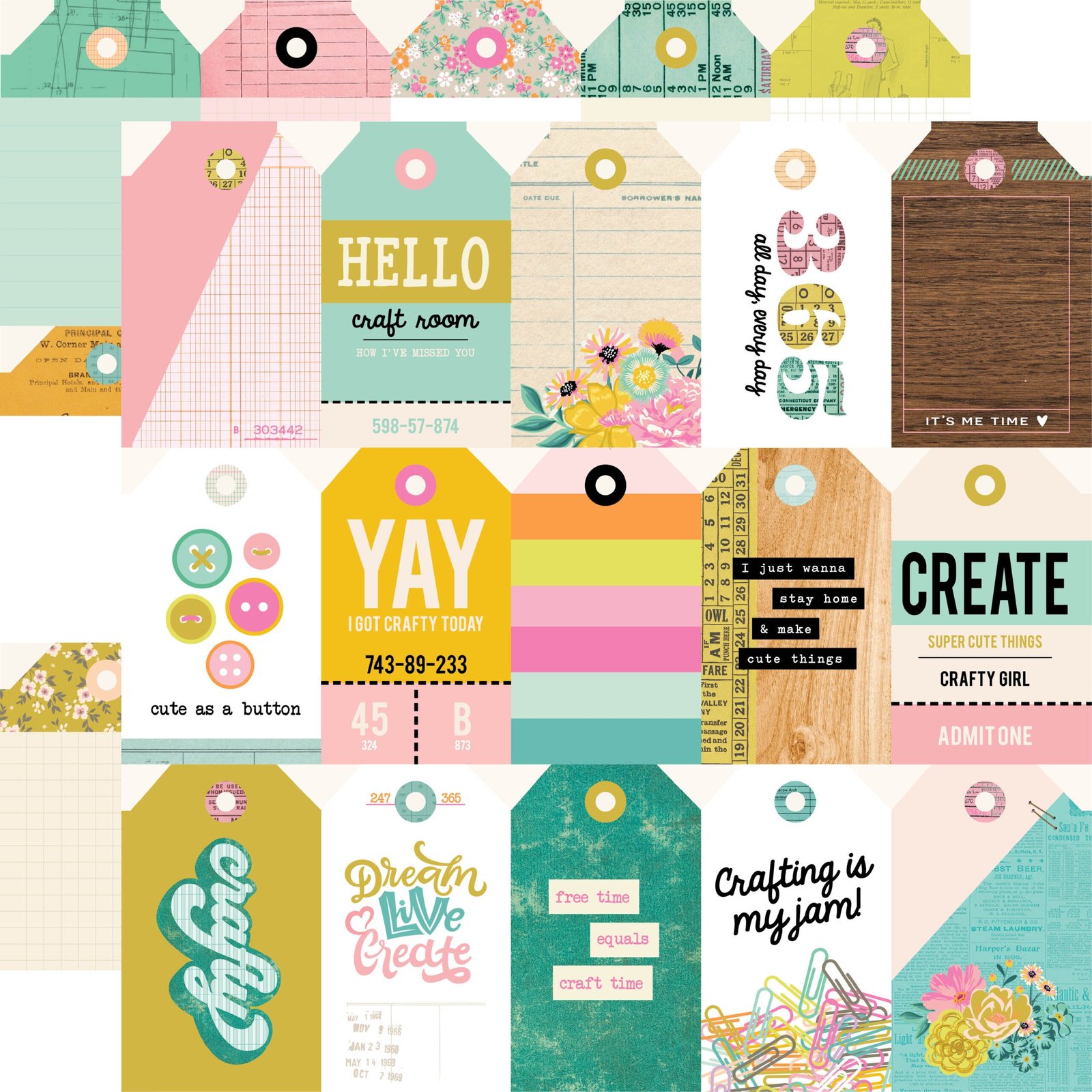 Simple Stories Let's Get Crafty Collection Kit 12x12 Inch