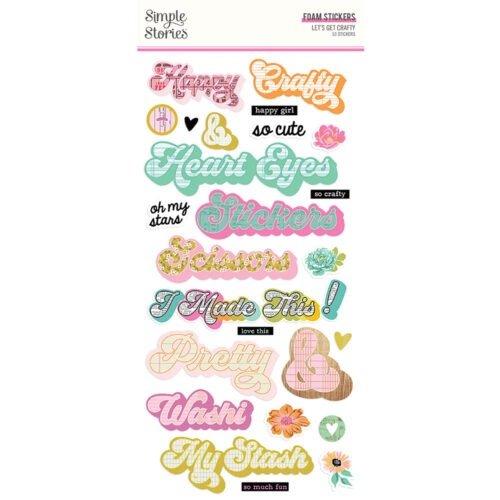Aufkleber: Simple Stories – Let’s Get Crafty – Foam Sticker