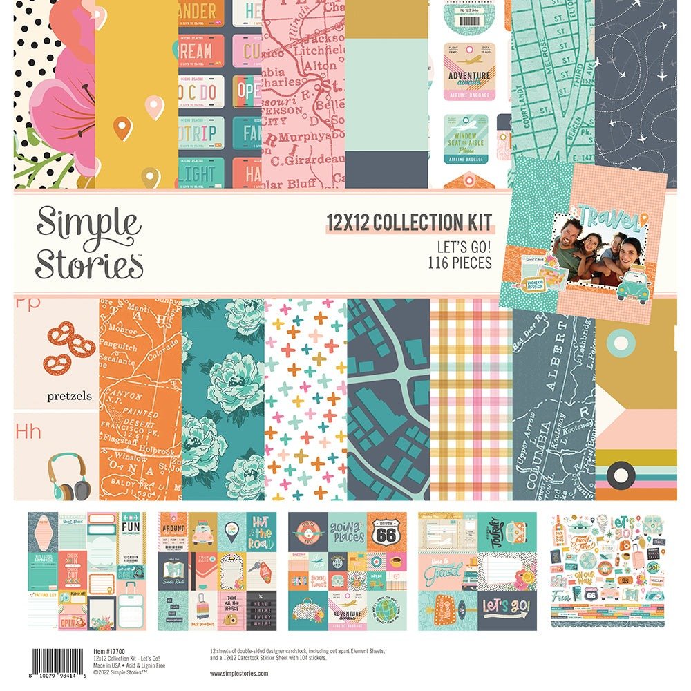 Simple Stories Let's Go! Collection Kit 12x12 Inch