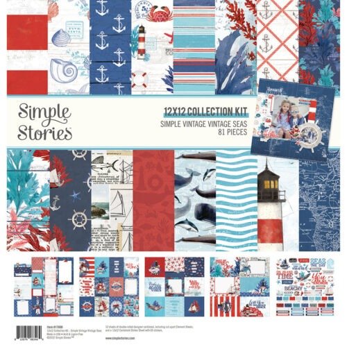 Kollektions-Kit: Simple Stories – Simple Vintage Vintage Seas – Collection Kit 12×12 Inch