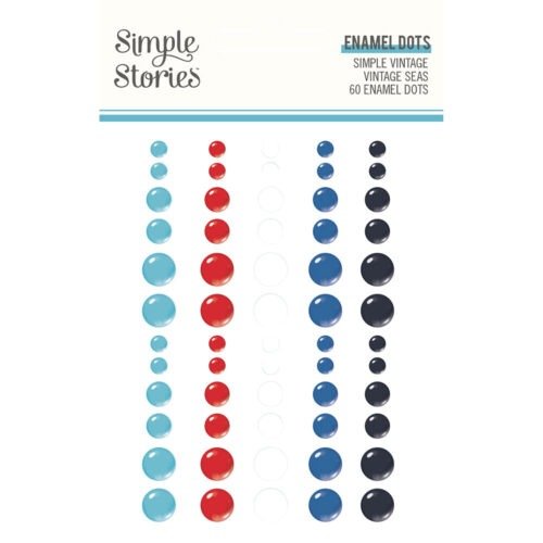 Verzierungen: Simple Stories – Simple Vintage Vintage Seas – Enamel Dots