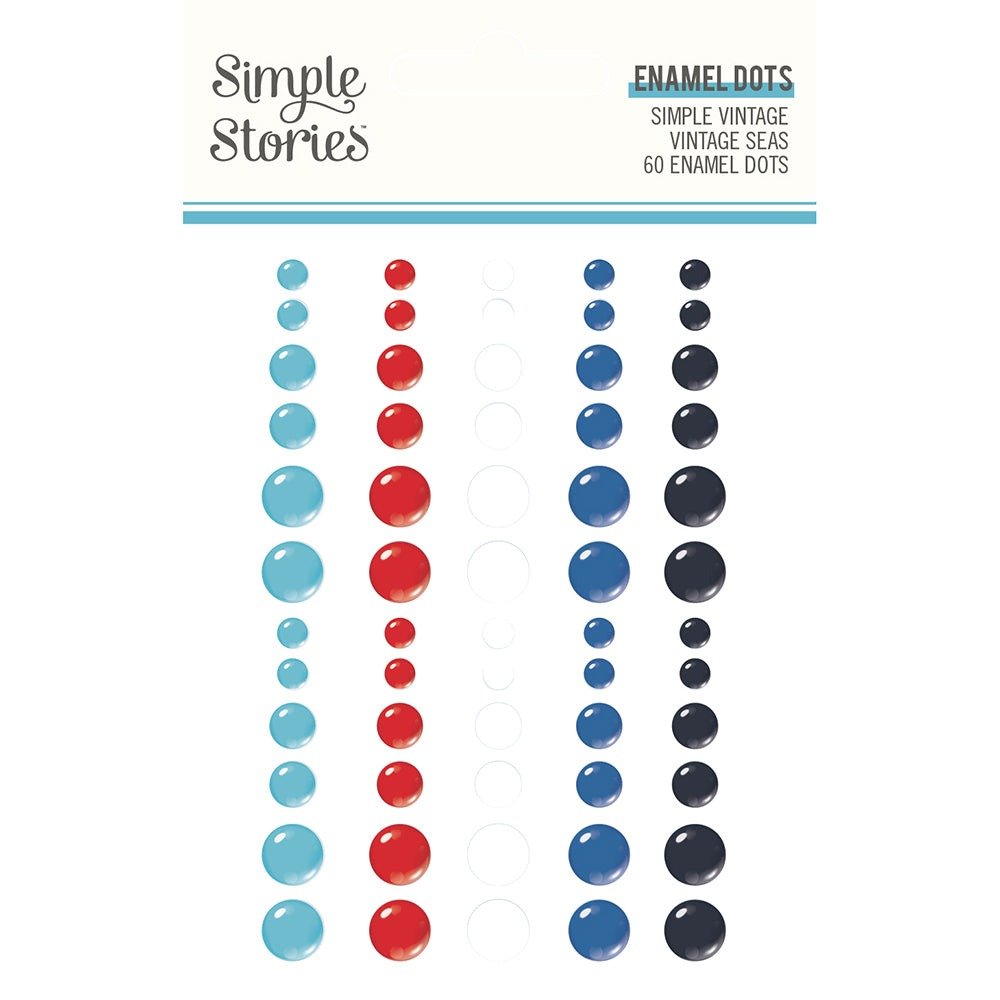 Verzierungen: Simple Stories - Simple Vintage Vintage Seas - Enamel Dots
