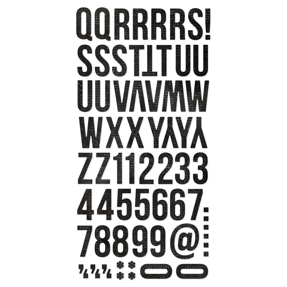 Foam-Aufkleber: Simple Stories - Simple Vintage Essentials - Foam Alphas Vintage Black - Bild 2