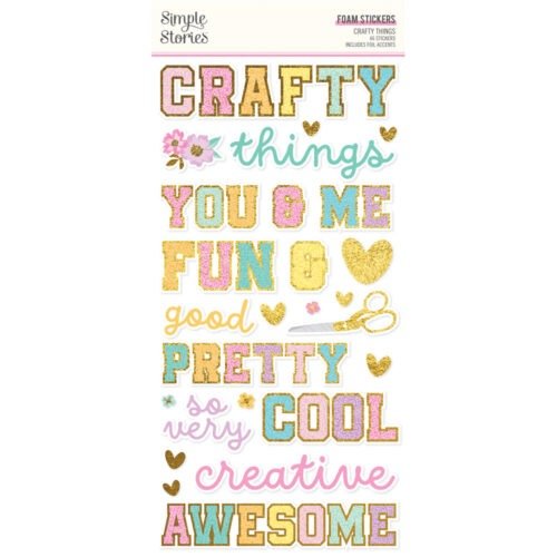 Foam-Aufkleber: Simple Stories – Crafty Things – Foam Stickers