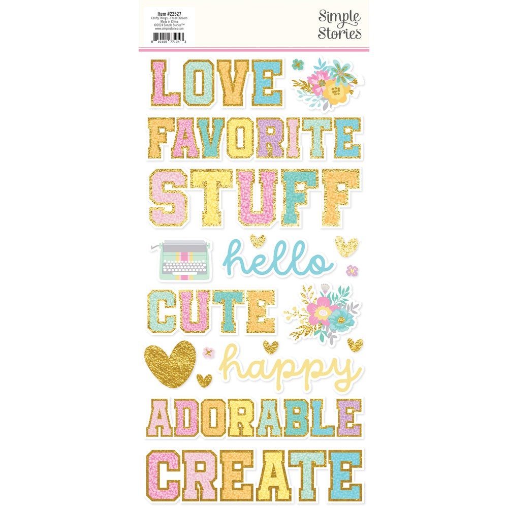 Foam-Aufkleber: Simple Stories - Crafty Things - Foam Stickers – Bild 2