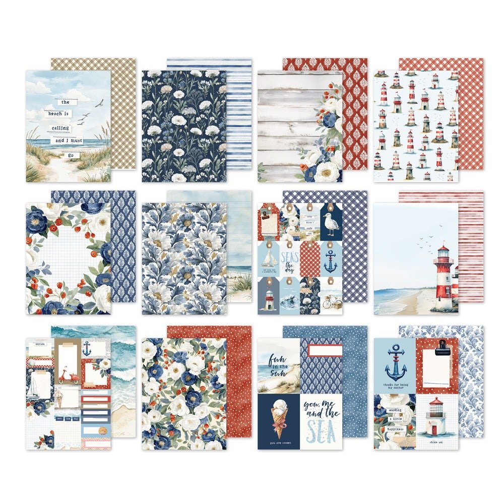 Papier-Pad: Simple Stories - Simple Vintage Sand & Sea - 6x8 Inch Paper Pad - Bild 2