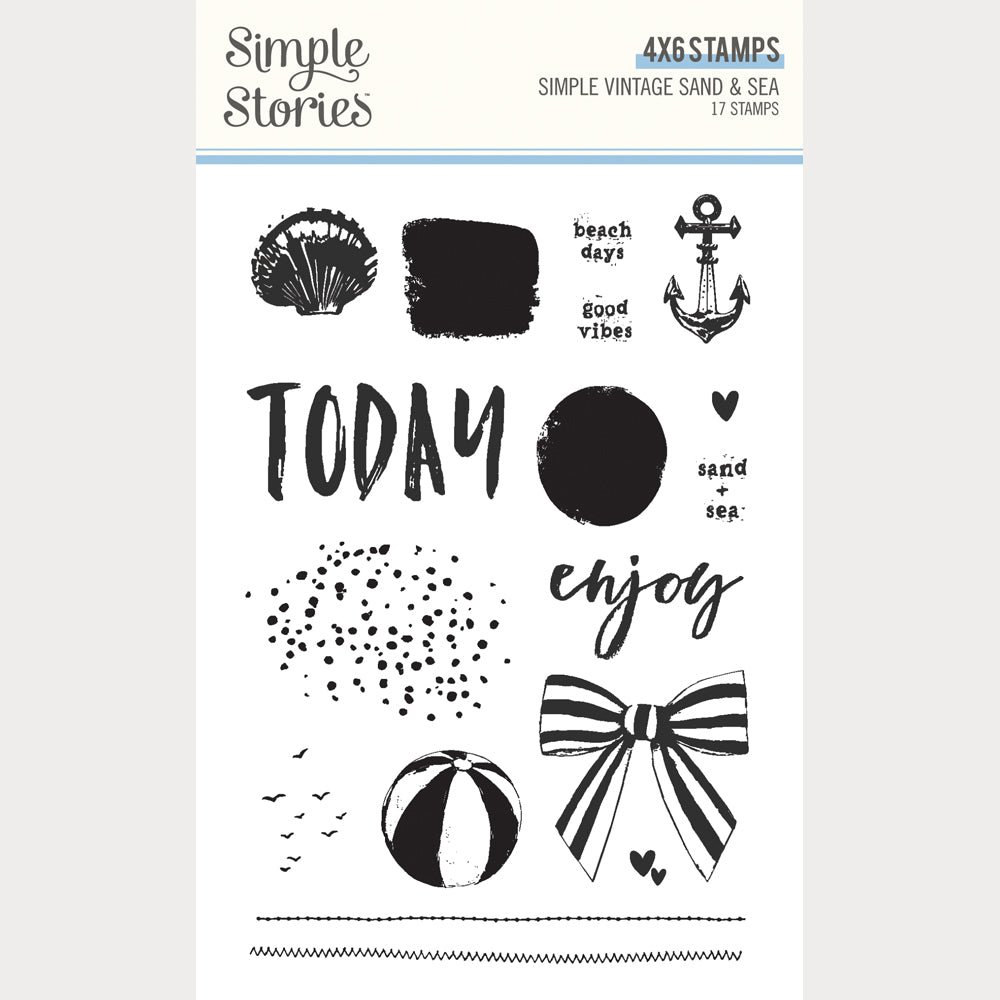 Stempel: Simple Stories - Simple Vintage Sand & Sea - Stamps