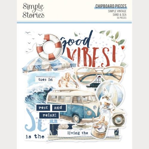 Chipboard: Simple Stories – Simple Vintage Sand & Sea – Chipboard Pieces