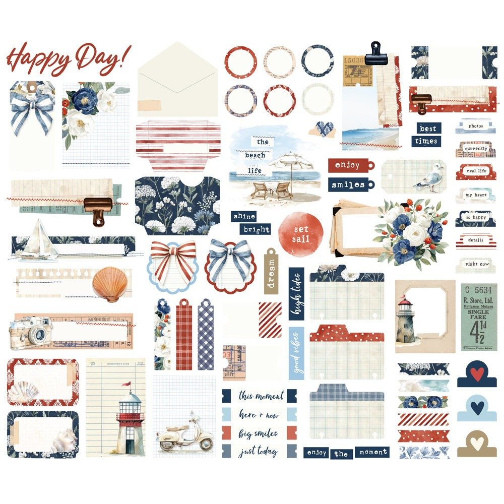 Verzierungen: Simple Stories - Simple Vintage Sand & Sea - Journal Bits & Pieces - Bild 2