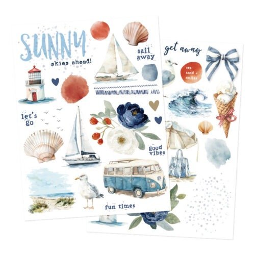 Abreibebild: Simple Stories – Simple Vintage Sand & Sea – Rub-Ons