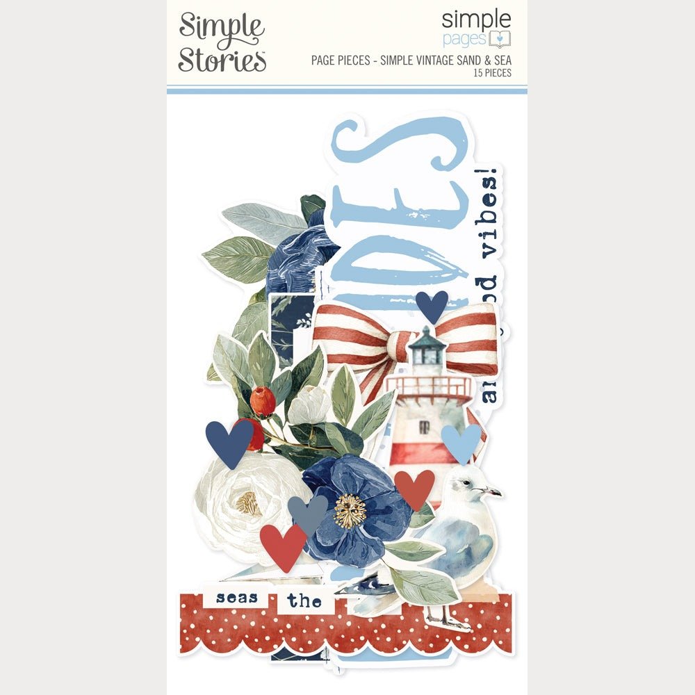 Verzierungen: Simple Stories - Simple Vintage Sand & Sea - Simple Pages Page Pieces