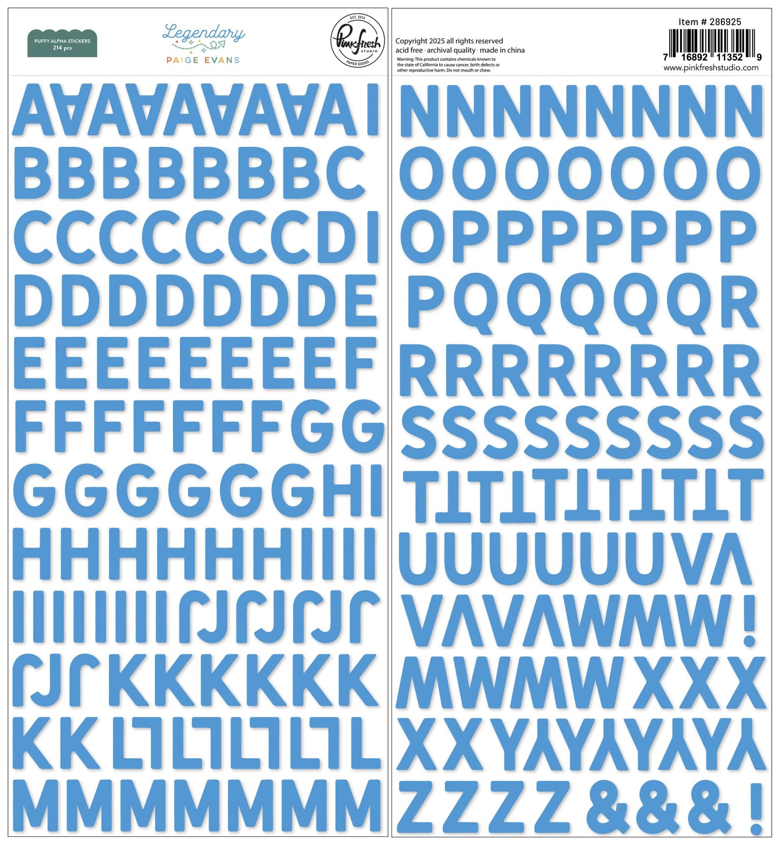 Pinkfresh Studio Legendary Puffy Alpha Sticker – Produktbild