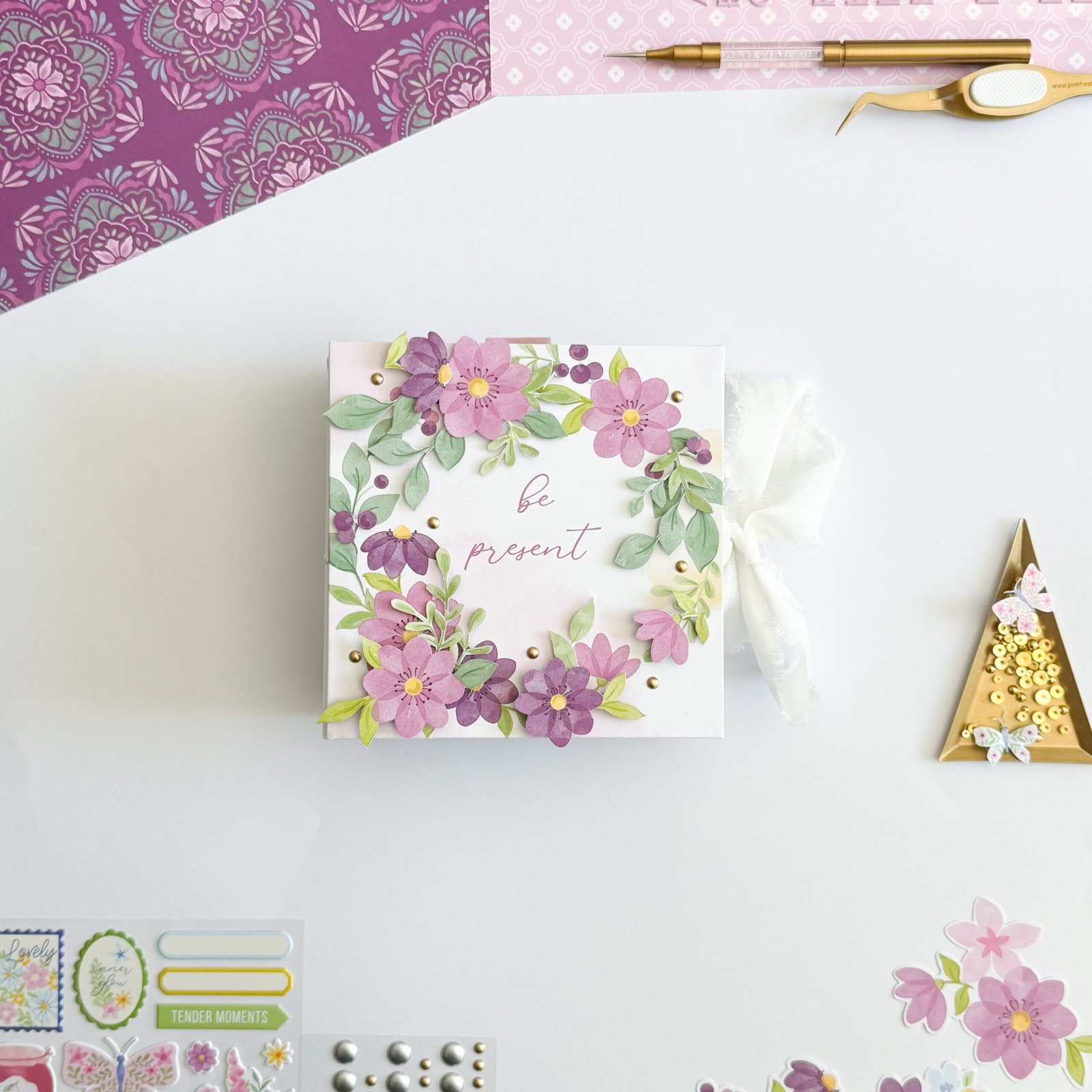 Buchstabenaufkleber: Pinkfresh Studio - Crafted Moments - Mini Puffy Alpha Sticker – Bild 4