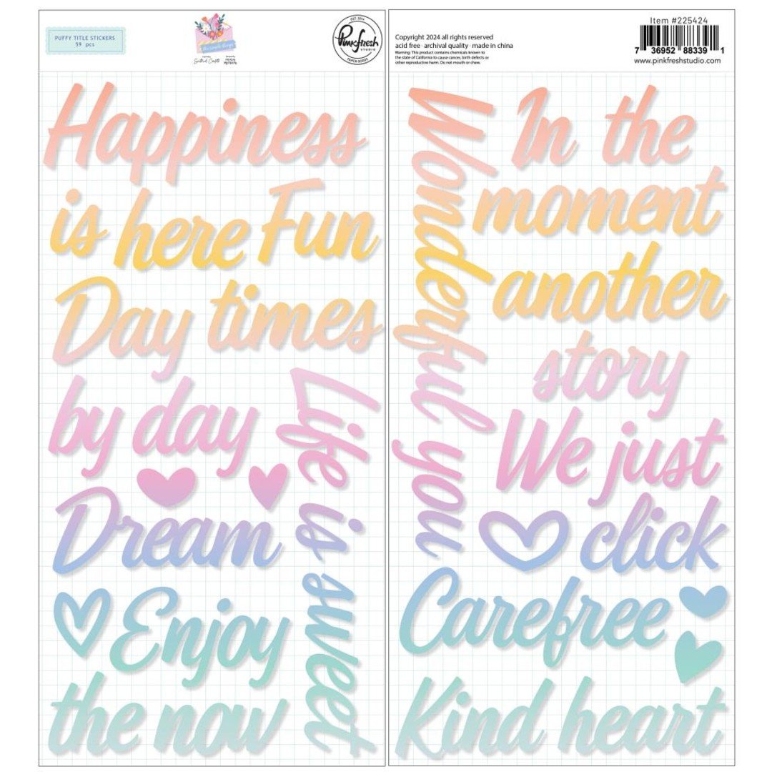 Aufkleber: Pinkfresh Studio - The Simple Things - Puffy Title Sticker