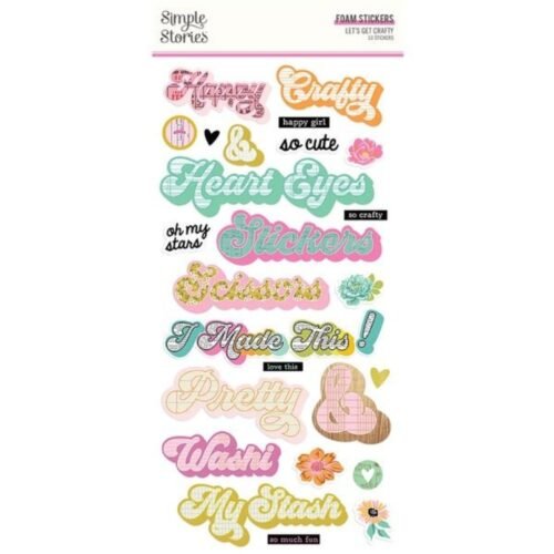 Aufkleber: Simple Stories – Let’s Get Crafty – Foam Sticker