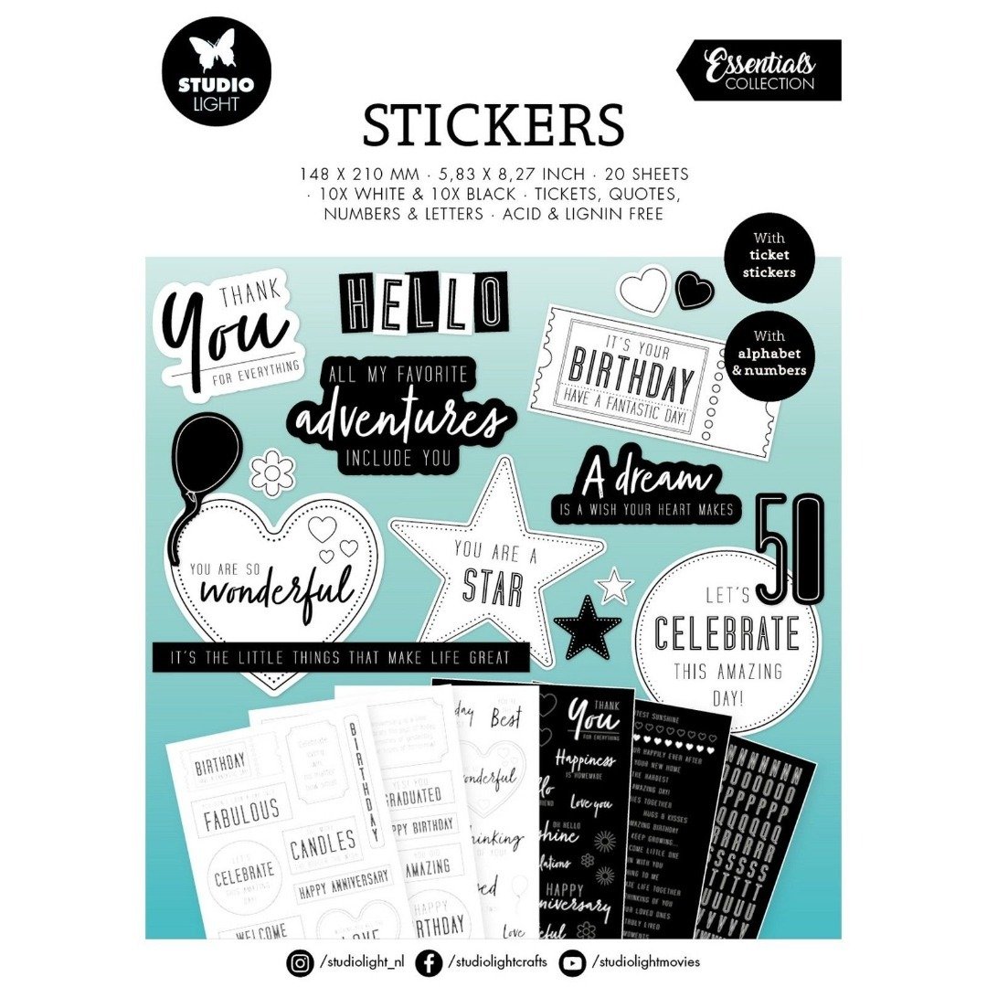 Studio Light Essentials Sticker Block Sentiments