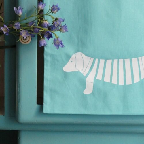 Wonder Of Today – Stofftasche · Dackelmotiv mint, handbedruckt