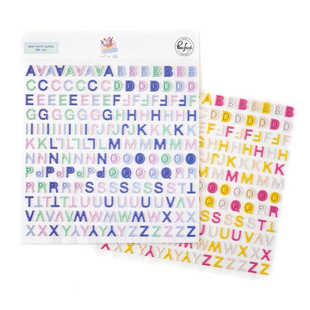 Buchstabenaufkleber: Pinkfresh Studio - The Simple Things - Mini Puffy Alpha Sticker