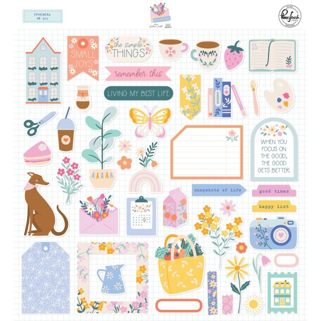 Verzierungen: Pinkfresh Studio - The Simple Things - Ephemera Pack