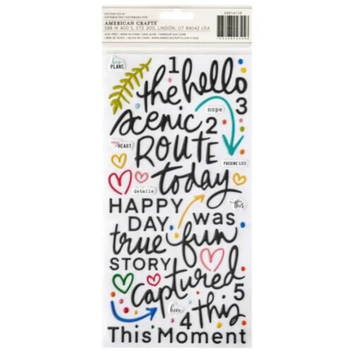 Vicky Boutin – Puffy Sticker – Where to Next – Travel Notes – Aufkleber