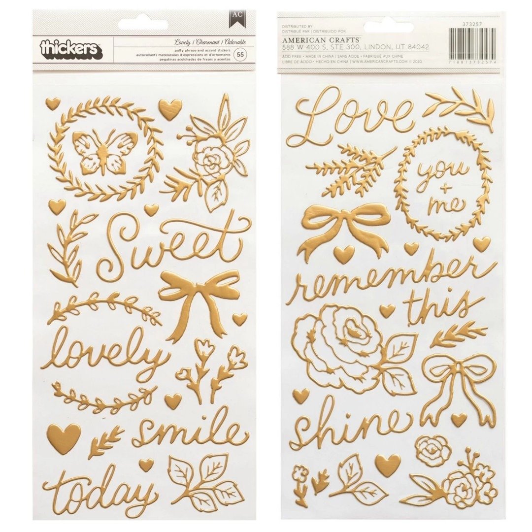 Maggie Holmes Marigold Puffy Sticker Lovely – Gold