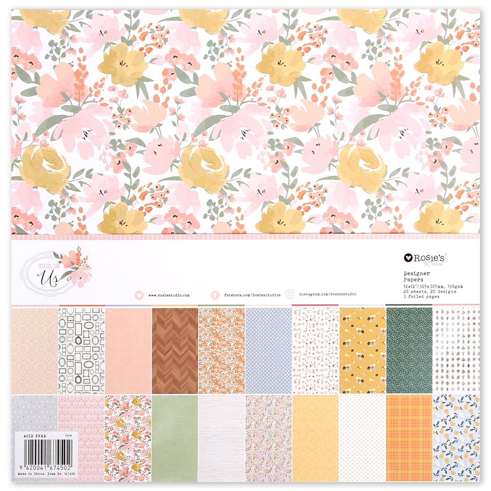 Rosie's Studio This Is Us Paper Pack 12x12 in Modern-Warm
