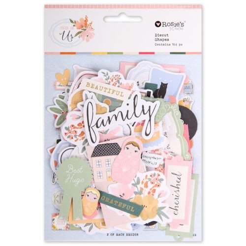 Rosie’s Studio This Is Us Diecut-Ephemera – 164 Modern-Warm-Scrapbook-Stanzteile