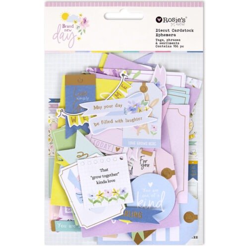 Rosie’s Studio – Brand New Day – Diecut Ephemera Sentiments (106er-Pack)