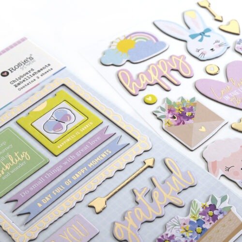 Rosie’s Studio – Brand New Day – Chipboard-Embellishments (2 Bögen)