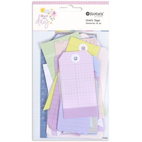 Rosie’s Studio – Brand New Day – Craft-Tags (18er-Pack)