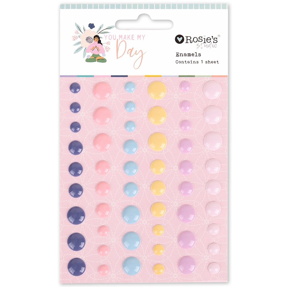 Rosie's Studio You Make My Day Enamel Dots in Sonnengelb