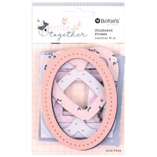 Rosie’s Studio – Better Together – Chipboard-Rahmen (12er-Pack)