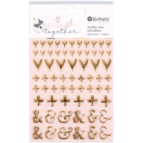Rosie’s Studio – Better Together – Puffy Foil Stickers (Folien-Sticker-Bogen)