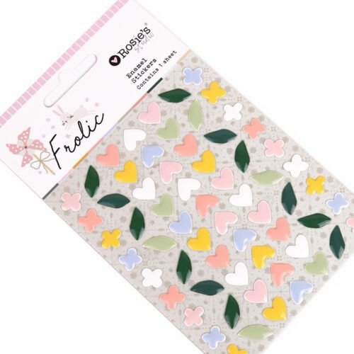 Rosie’s Studio Frolic Enamel Dots – Glänzende Sommergrün-Scrapbook-Punkte