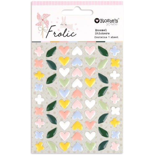 Rosie’s Studio Frolic Enamel Dots – Glänzende Sommergrün-Scrapbook-Punkte
