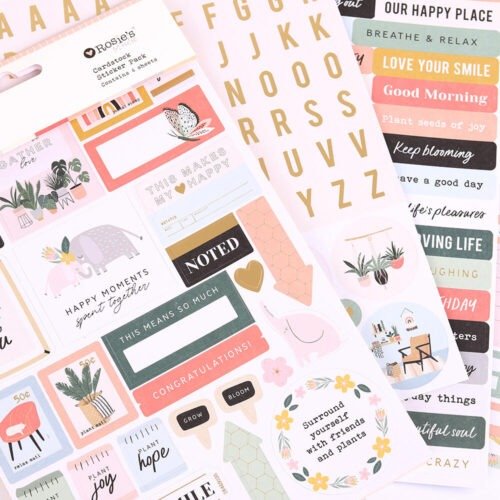 Rosie’s Studio – Nurtured – Cardstock Sticker Pack (4 Bögen)