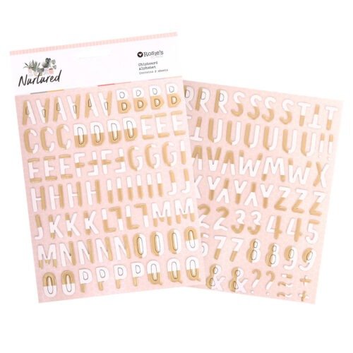 Rosie’s Studio – Nurtured – Chipboard Alphabet (2 Bögen)