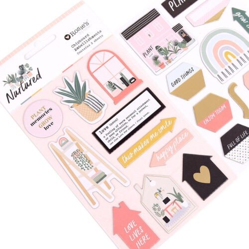 Rosie’s Studio – Nurtured – Chipboard Embellishments (2 Bögen)