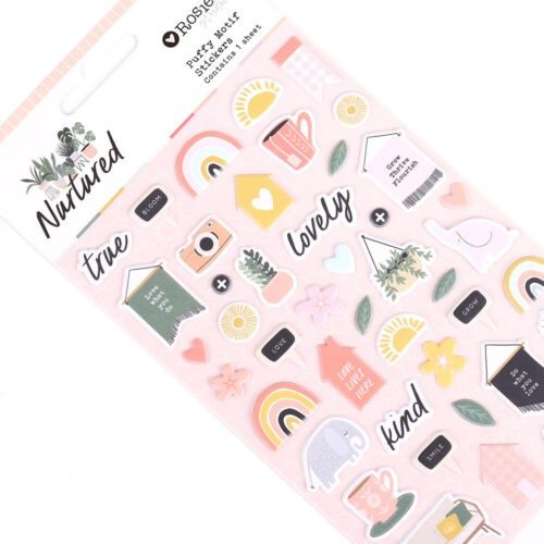 Rosie’s Studio – Nurtured – Puffy Mini Motif Stickers (1 Bogen)